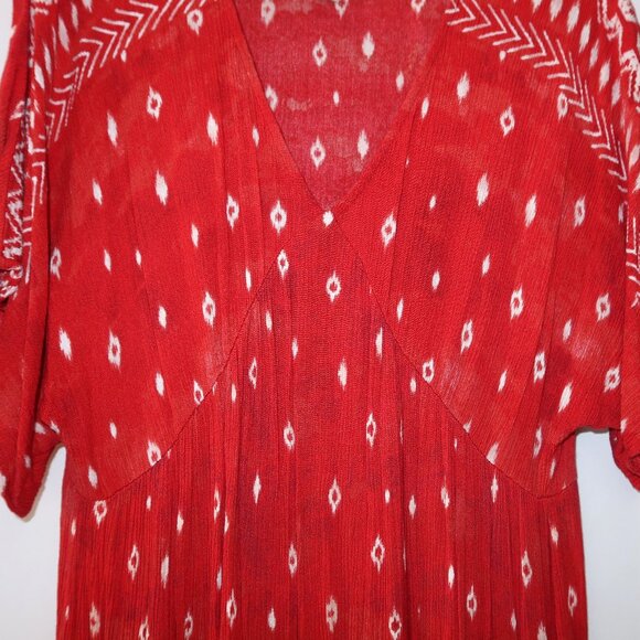 Knox Rose Midi Dress Sz S Coastal Boho Beach Western Cottagecore Prairie Batwing - Picture 9 of 12